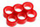 Organizer kabllosh E22 SC-302-E2, për 6 kabllo, i kuq