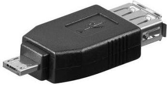 Përshtatës PremiumCord microUSB në USB, M/F, i zi