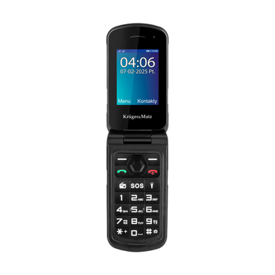 Telefoni me kapak Kruger&Matz Iron 5 Flip, 2.4", 4G, Dual SIM, i zi