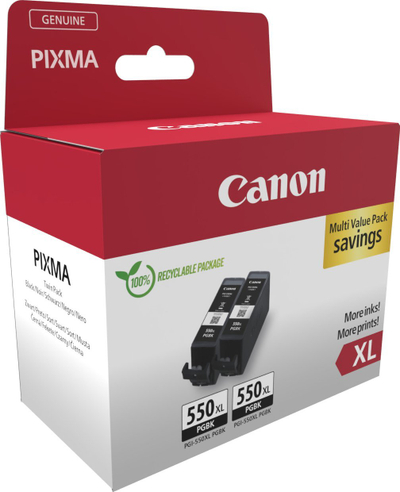 Kartutxh boje Canon PGI-550XL BK, set 2 copë, i zi