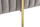 Puf këmbësh DAYTON Velvet, kadife, këmbë metalike ngjyrë ari, gri e çelët