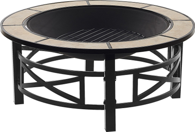 Vater oborri për BBQ HIERRO Metal, çelik, me kapak mbrojtës, e zezë