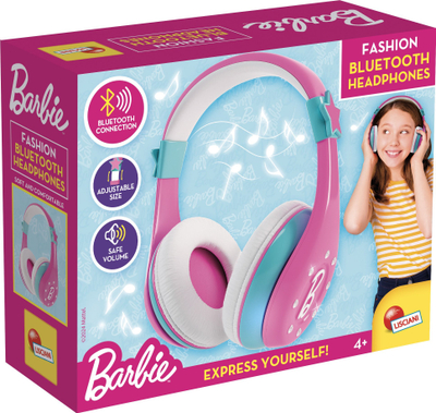 Kufje Bluetooth me mikrofon BARBIE 104451, për kalamaj, rozë