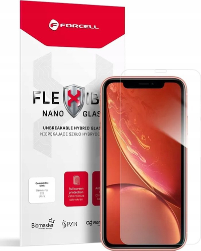 Xham hibrid mbrojtës Forcell Flexible Nano Glass, për iPhone XR 11 6.1"