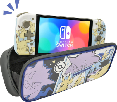 Торба за транспорт Hori Cargo Pouch Compact Pikachu Gengar Mimikyu, за Nintendo Switch, повеќебојна