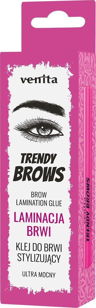 Ngjitës për vetulla Venita Styling Trendy Brows, efekt laminimi, 8 g, transparent