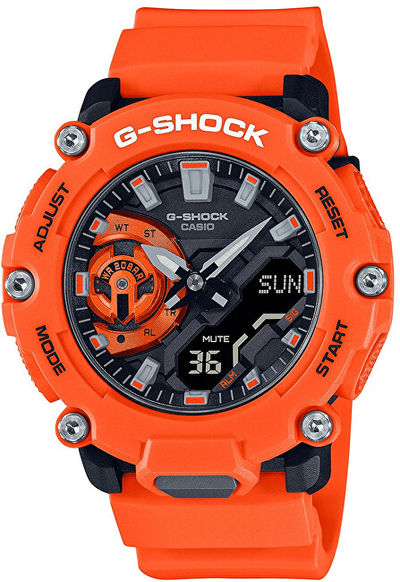 Orë dore për meshkuj Casio, portokalli