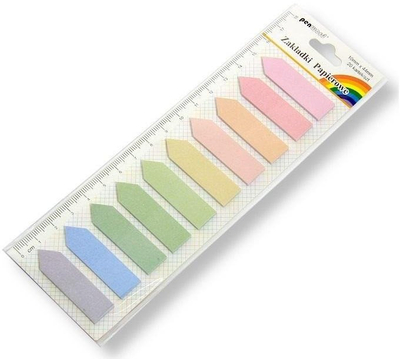 Shënues faqesh Penword Index Tabs, letre, 12x44mm, ngjyra pastel
