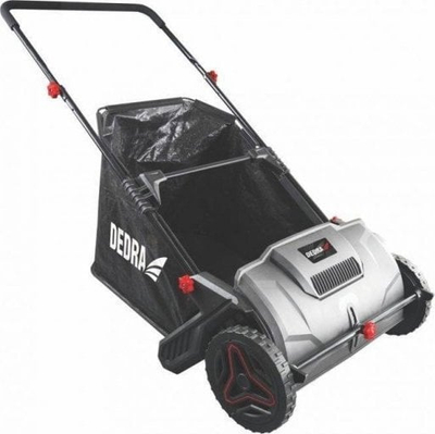Kolektor manual për gjethe Dedra DED8803, gjerësi 53 cm, kosh 100L, gri e zezë