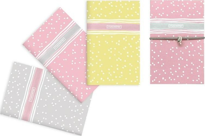Set fletore Makenotes Blankie Me, 3 copa, me ngjyra pastel me pika, shumëngjyrëshe