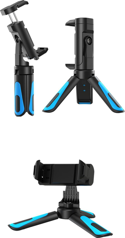 Mini tripod për telefon Apexel APL-JJ08, 149mm, rrotullim 360°, i zi