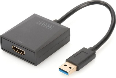 Adapter USB në HDMI Digitus DA-70841, USB 3.0, Full HD 1080p, i zi