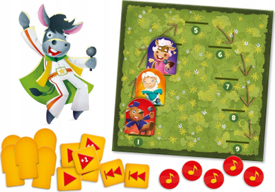 Табла игра Granna Neither Baa Nor Moo, кооперативна, за семејство, повеќебојна