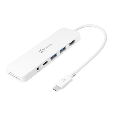 USB C адаптер J5create JCD373 N, HDMI 4K, Power Delivery 60W, сив