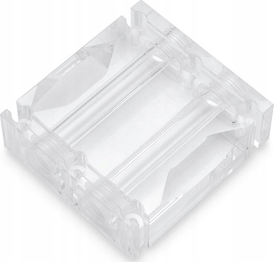 Terminal ftohës me ujë EK Water Blocks EK-Scalar Dual 3-slot, lidhës për 2 waterblock-a, akrilik i tejdukshëm