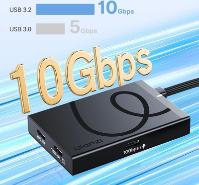 USB hub Ulanzi H1, 4 në 1, USB C, gri