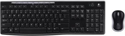 Set tastiere dhe mausi Logitech MK270, wireless, me nano USB, i zi