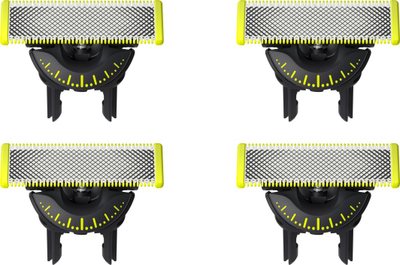 Tehe zëvendsuese Philips OneBlade 360, set me 4 copa, lime green charcoal grey