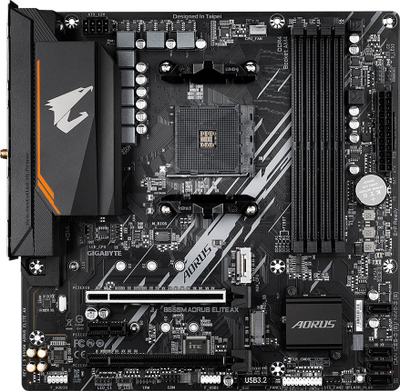 Pllakë amë Gigabyte B550M AORUS ELITE AX, AMD B550, Socket AM4, 4 slota RAM, Bluetooth, Wi‑Fi 6, Micro ATX