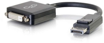 Adapter DisplayPort në DVI D C2G 54321, Single Link, 20cm, i zi