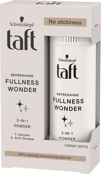 Пудра за коса Taft Fullness Wonder 2in1, за волумен и свежина, 10g