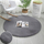Tapet rrumbullak Strado Round Rabbit, 90x90 cm, antirrëshqitës, gri e çelët
