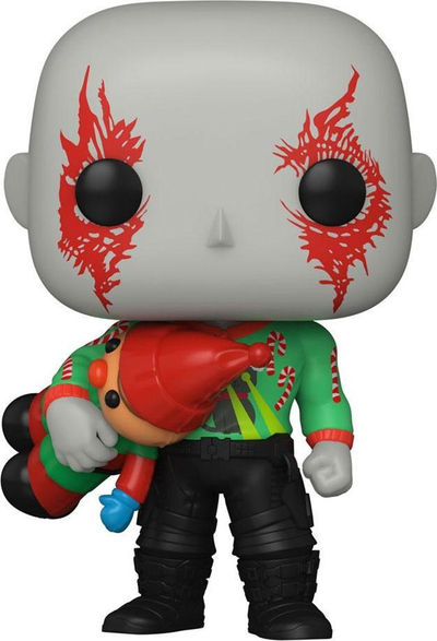 Figurë koleksionuese Funko Pop Marvel Guardians of the Galaxy Holiday Drax, 9.5cm, shumëngjyrëshe