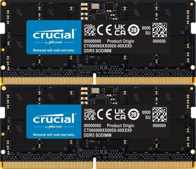 Memorie RAM për laptop Crucial SODIMM CT2K32G56C46S5, DDR5, 64GB 5600MHz, CL46