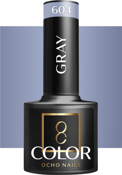 Llak xheli Ocho Nails 8 Color Gray 604, hibrid, 5 g, gri
