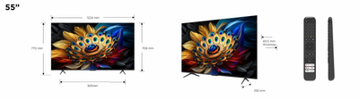 TV TCL C65 Serie C6 Smart, 55\", QLED 4K, i zi