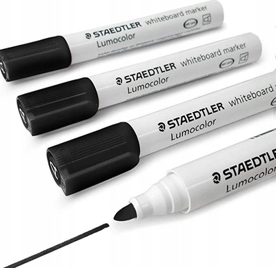 Marker për tabelë të bardhë Staedtler Lumocolor 341, majë 1 mm, i zi