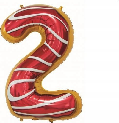 Balon foli GoDan numri 2 “Biscuits”, 78 cm, me shumë ngjyra