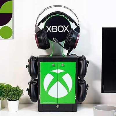 Raft për lojëra Xbox Numskull Gaming Locker, mban deri në 10 disqe, me mbajtëse për kufje, shumëngjyrësh