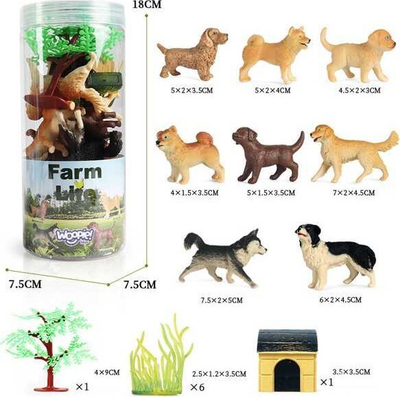 Set figura qensh Woopie XXL, 16 copa, me aksesorë, shumëngjyrësh