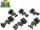 Set lodrash traktorë “Farm”, modele pune bujqësore, plastikë, jeshile