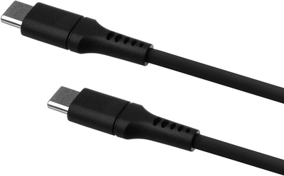 Kabllo karikimi dhe për të dhëna FIXED Liquid silicone USB-C - USB-C, USB 2.0, PD 60W, 0.5m, e zezë