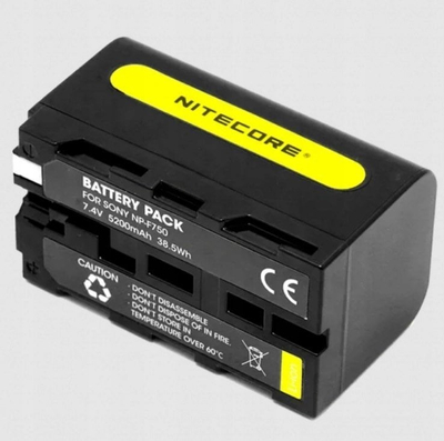 Bateri Nitecore NP-F750, 5200mAh, 7.4V, e zezë