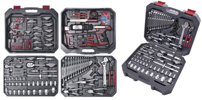 Kuti për mbajtjen e veglave, Basic, 1/4"+1/2", 266-tlg.