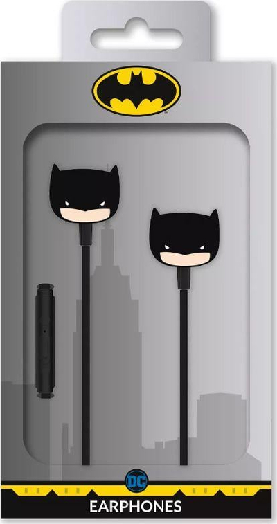 Kufje për fëmijë DC Batman, me kabllo, jack 3.5mm, të zeza