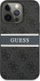 Kapotë telefoni Guess 4G Stripe Logo, për iPhone 13 Pro Max, lëkurë artificiale, gri