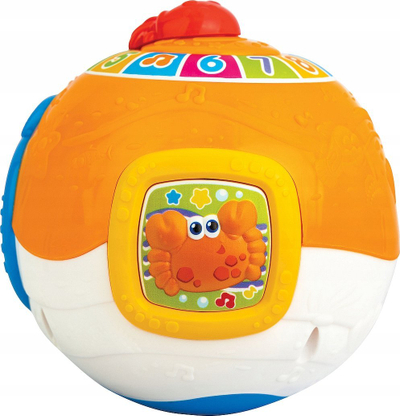 Top lodër Smily Play Ocean Ball of Fun, me drita edhe muzikë, shumëngjyrësh