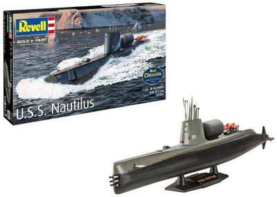 Model nëndetseje Revell U.S.S. Nautilus, shkallë 1:305, plastik, gri