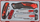 Set thika profesionale Teng Tools TTK40, 5 pjesë, me kuti, kuqe e zezë