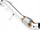 Downpipe shkarkimi BMW E87 118D 120D M47N2, diametër 61mm, çelik inox, ngjyrë argjendtë