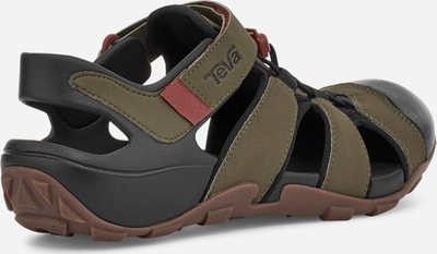 Sandale sportive Teva Flintwood për burra, ngjyra dark olive