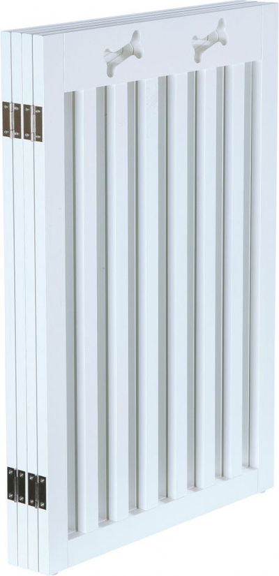Pengesë druri për qen Trixie, 4 pjesë, 60–160×75 cm, e bardhë
