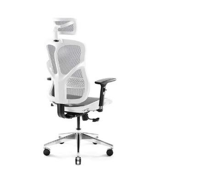 Karrige zyre Diablo Chairs V-Basic, ergonomike, rrjetë V-Mesh, e bardhë gri