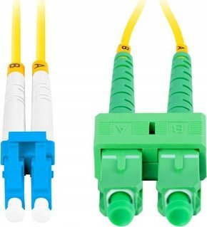 Kabllo fibër optike Lanberg SM LC/UPC në SC/APC, 2m, LSZH, e verdhë