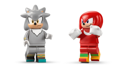 Lodër ndërtimi LEGO Sonic the Hedgehog 77118, Silver's Car vs Knuckles' Monster Truck, shumëngjyrëshe
