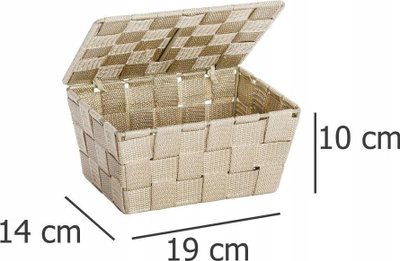 Shportë banjoje InnovaGoods Adria, me kapak, plastike, bezhë